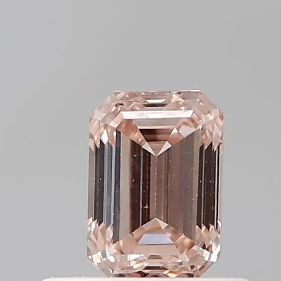 0.55ct Emerald Lab Grown Diamond (Colour Fancy Light Brown Pink, Clarity VVS2, IGI Certified)
