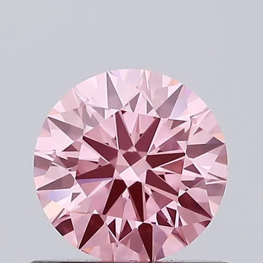 0.56ct Round Lab Grown Diamond (Colour Fancy Vivid Pink, Clarity VVS2, Cut EX, IGI Certified)