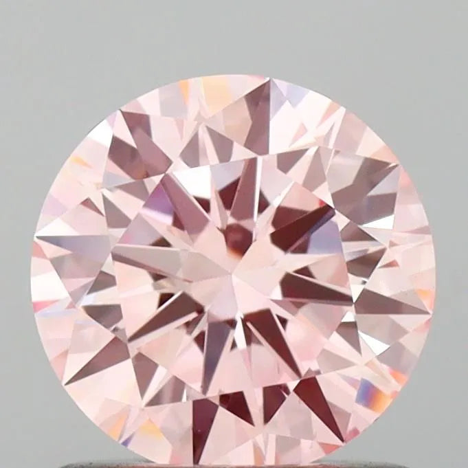 0.92ct Round Lab Grown Diamond (Colour Fancy Intense Purple, Clarity VS1, Cut EX, IGI Certified)