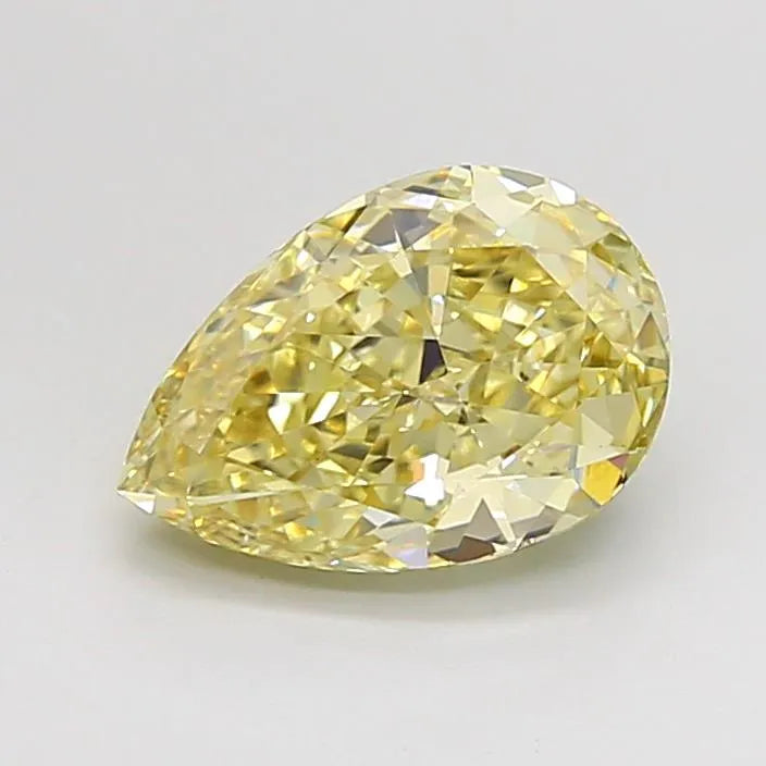 2.09ct Pear Lab Grown Diamond (Colour Fancy Intense Yellow, Clarity VVS2, IGI Certified)