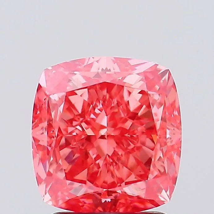 2.65ct Cushion modified Lab Grown Diamond (Colour Fancy Vivid Pink, Clarity VS2, IGI Certified)