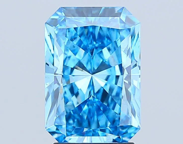 2.70ct Radiant Lab Grown Diamond (Colour Fancy Vivid Blue, Clarity VS2, IGI Certified)