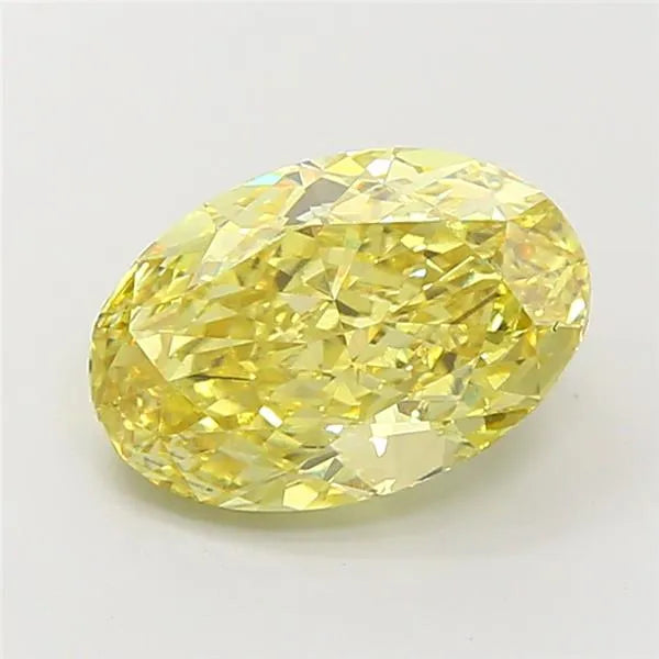 5.06ct Oval Lab Grown Diamond (Colour Fancy Intense Yellow, Clarity VS2, IGI Certified)