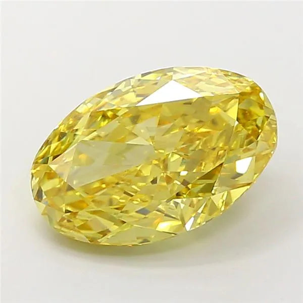 5.08ct Oval Lab Grown Diamond (Colour Fancy Intense Yellow, Clarity VS2, IGI Certified)