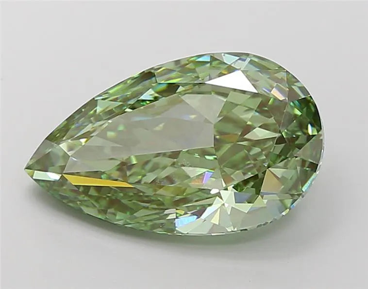 8.02ct Pear Lab Grown Diamond (Colour Fancy Vivid Green, Clarity VS1, IGI Certified)