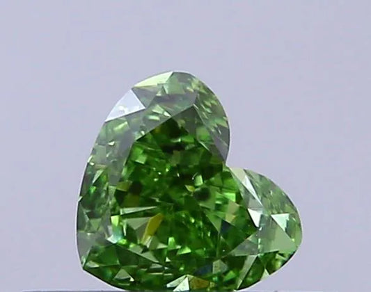 0.30ct Heart Lab Grown Diamond (Colour Fancy Vivid Green, Clarity VS1, IGI Certified)