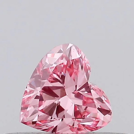 0.31ct Heart Lab Grown Diamond (Colour Fancy Vivid Pink, Clarity VS2, IGI Certified)