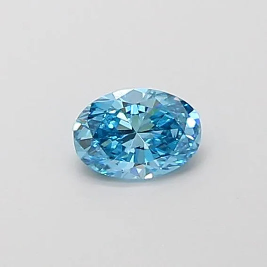 0.31ct Oval Lab Grown Diamond (Colour Fancy Vivid Blue, Clarity VVS2, IGI Certified)