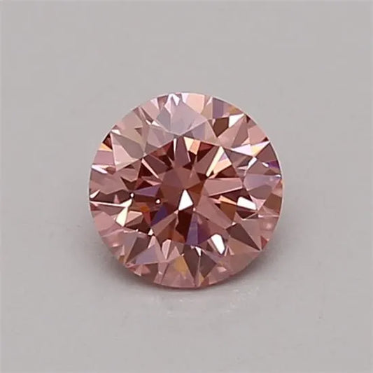 0.38ct Round Lab Grown Diamond (Colour Fancy Vivid Pink, Clarity VS1, Cut ID, IGI Certified)