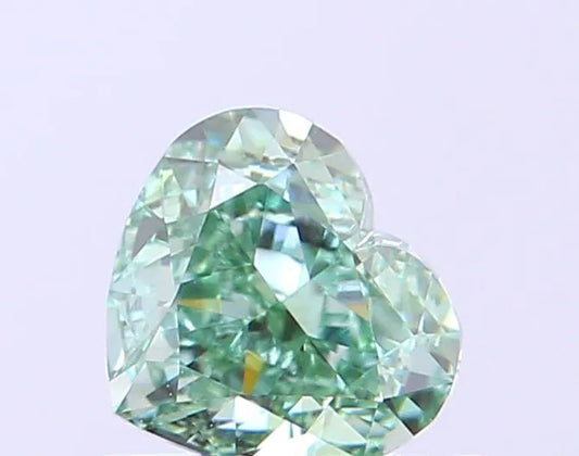 0.50ct Heart Lab Grown Diamond (Colour Fancy Vivid Green, Clarity VS1, IGI Certified)