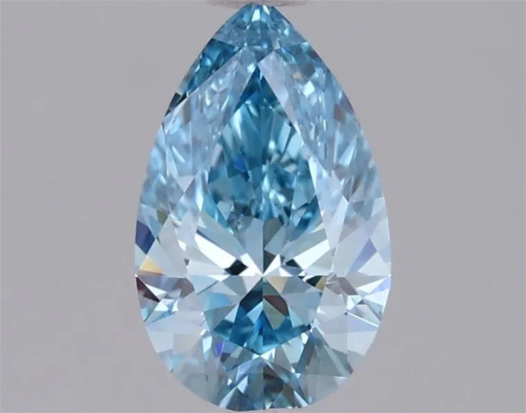 0.92ct Pear Lab Grown Diamond (Colour Fancy Vivid Blue, Clarity VVS2, IGI Certified)