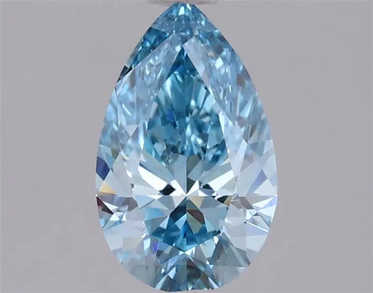 0.92ct Pear Lab Grown Diamond (Colour Fancy Vivid Blue, Clarity VVS2, IGI Certified)