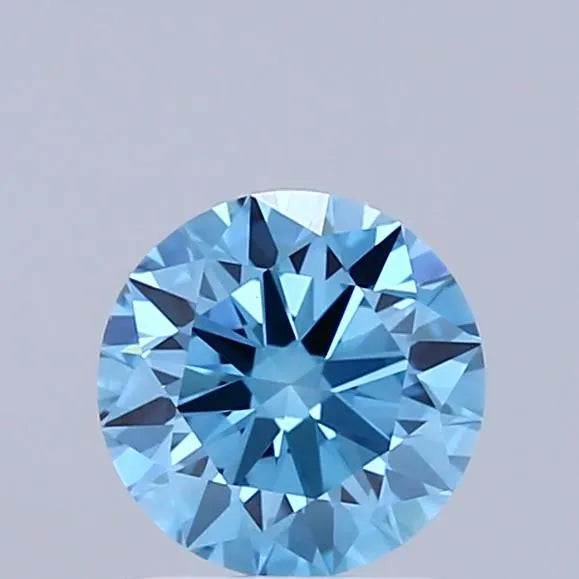 0.97ct Round Lab Grown Diamond (Colour Fancy Vivid Blue, Clarity VS1, Cut EX, IGI Certified)