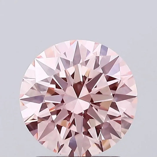 1.59ct Round Lab Grown Diamond (Colour Fancy Vivid Pink, Clarity VVS1, Cut ID, IGI Certified)