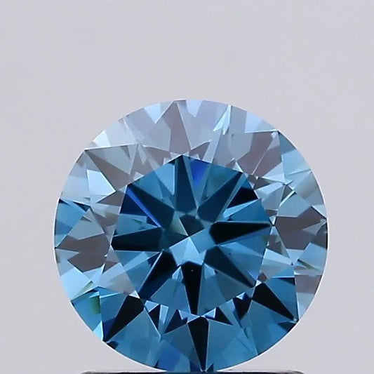1.13ct Round Lab Grown Diamond (Colour Fancy Vivid Blue, Clarity VVS2, Cut ID, IGI Certified)