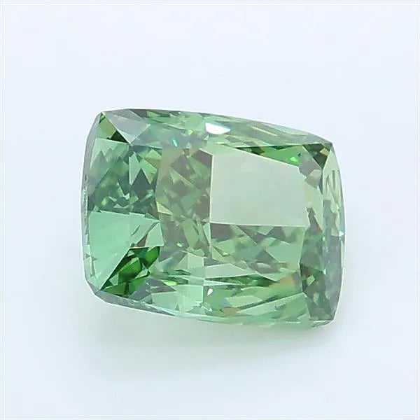 1.01ct Cushion modified Lab Grown Diamond (Colour Fancy Vivid Green, Clarity VVS2, IGI Certified)