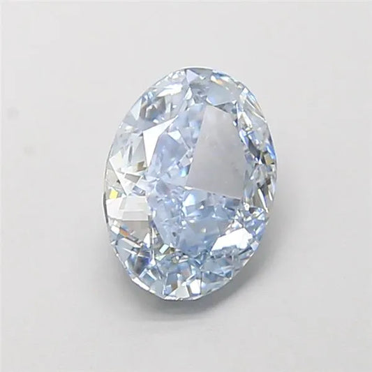 1.02ct Oval Lab Grown Diamond (Colour Fancy Intense Blue, Clarity VVS1, IGI Certified)