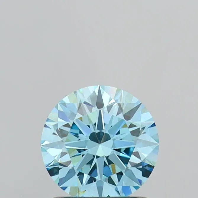 1.02ct Round Lab Grown Diamond (Colour Fancy Vivid Blue, Clarity VVS2, Cut EX, IGI Certified)