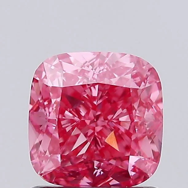 1.05ct Cushion modified Lab Grown Diamond (Colour Fancy Vivid Pink, Clarity VS1, IGI Certified)