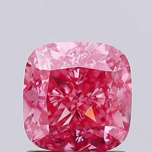 1.05ct Cushion modified Lab Grown Diamond (Colour Fancy Vivid Pink, Clarity VS1, IGI Certified)