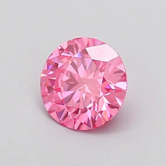 1.05ct Round Lab Grown Diamond (Colour Fancy Vivid Pink, Clarity VVS1, Cut ID, IGI Certified)