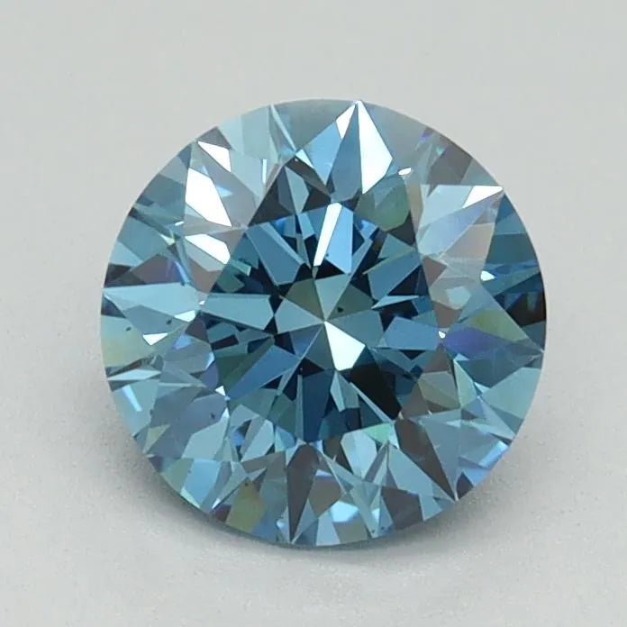 1.13ct Round Lab Grown Diamond (Colour Fancy Vivid Blue, Clarity VS1, Cut EX, IGI Certified)