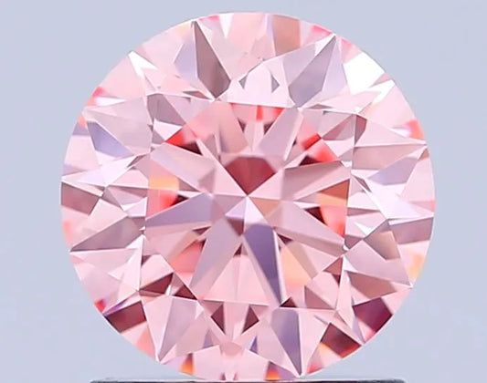 1.25ct Round Lab Grown Diamond (Colour Fancy Intense Pink, Clarity VVS1, Cut ID, IGI Certified)