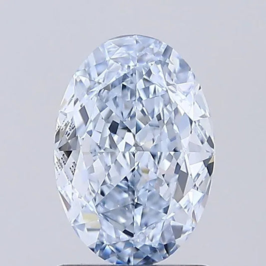 1.50ct Oval Lab Grown Diamond (Colour Fancy Blue, Clarity VS1, IGI Certified)