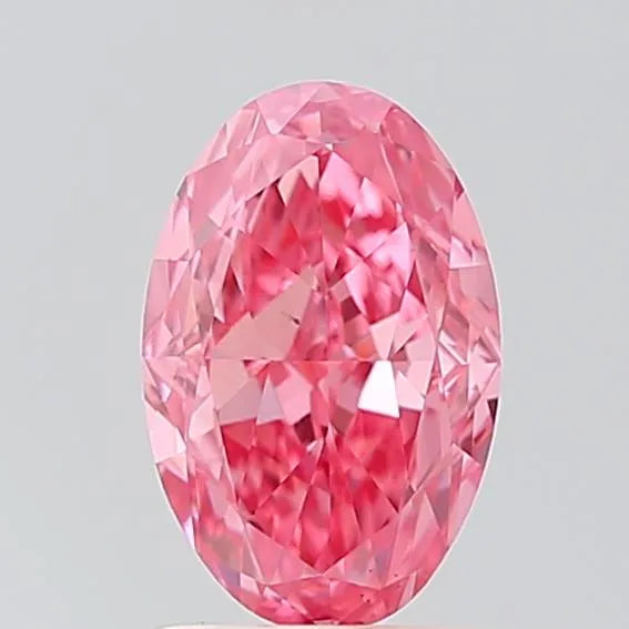 1.50ct Oval Lab Grown Diamond (Colour Fancy Vivid Pink, Clarity VS1, IGI Certified)