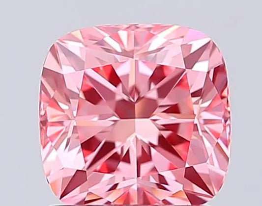 1.56ct Cushion modified Lab Grown Diamond (Colour Fancy Vivid Pink, Clarity VVS2, IGI Certified)