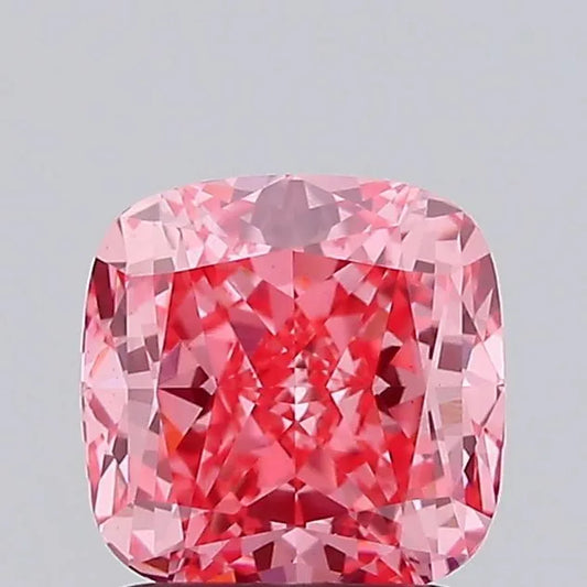 1.58ct Cushion modified Lab Grown Diamond (Colour Fancy Vivid Pink, Clarity VS1, IGI Certified)