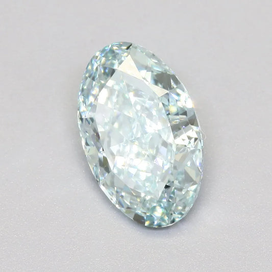 1.70ct Oval Lab Grown Diamond (Colour Fancy Intense Blueish Green, Clarity VVS1, IGI Certified)