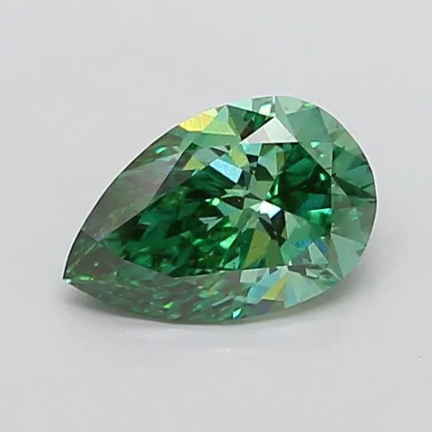 2.00ct Pear Lab Grown Diamond (Colour Fancy Vivid Green, Clarity VS2, IGI Certified)