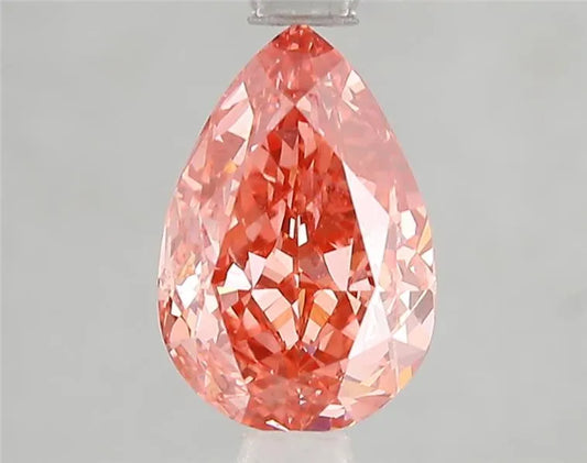 2.01ct Pear Lab Grown Diamond (Colour Fancy Vivid Red, Clarity VS1, IGI Certified)