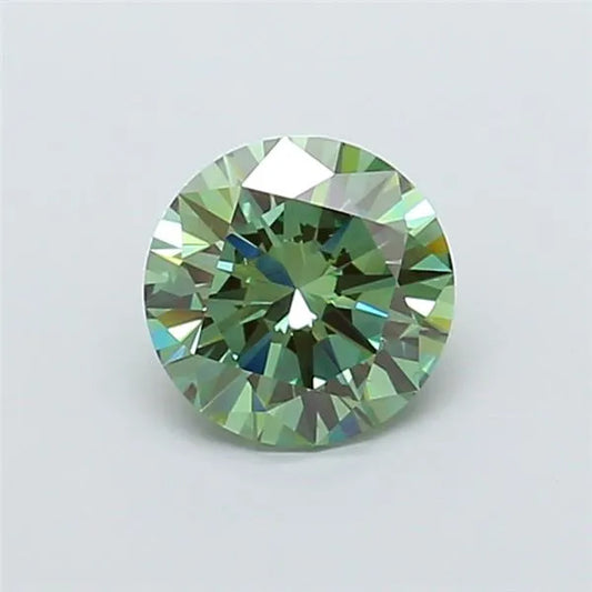 2.01ct Round Lab Grown Diamond (Colour Fancy Vivid Green, Clarity VS2, Cut EX, IGI Certified)