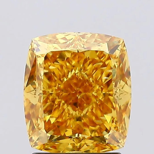 2.07ct Cushion modified Lab Grown Diamond (Colour Fancy Vivid Yellow, Clarity VS1, IGI Certified)