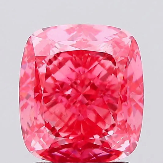 2.27ct Cushion modified Lab Grown Diamond (Colour Fancy Vivid Pink, Clarity VS2, IGI Certified)