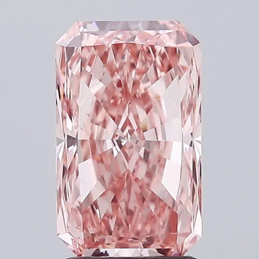 2.50ct Radiant Lab Grown Diamond (Colour Fancy Vivid Pink, Clarity VS2, IGI Certified)