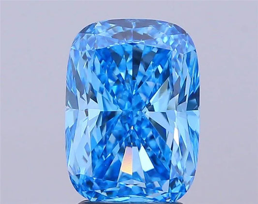 2.52ct Cushion modified Lab Grown Diamond (Colour Fancy Vivid Blue, Clarity VVS2, IGI Certified)