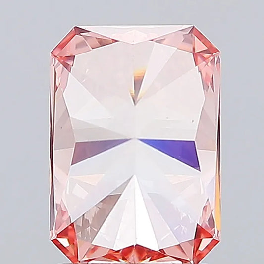 2.52ct Radiant Lab Grown Diamond (Colour Fancy Vivid Orangey Pink, Clarity VS1, IGI Certified)