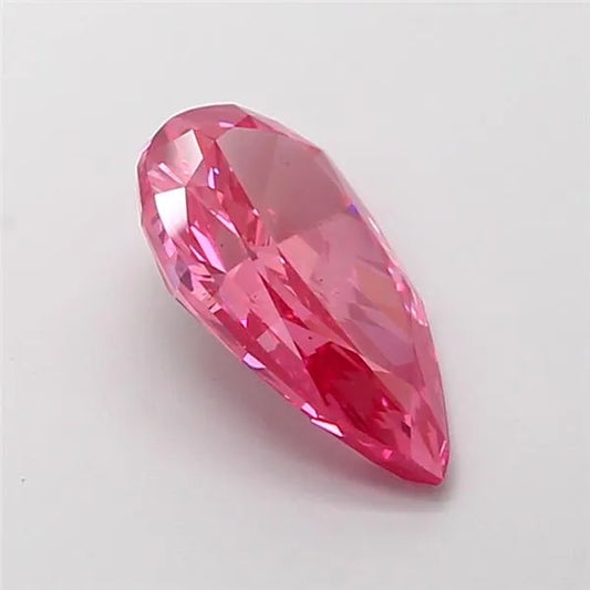 2.58ct Pear Lab Grown Diamond (Colour Fancy Vivid Pink, Clarity VS2, IGI Certified)