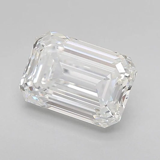2.90ct Emerald Lab Grown Diamond (Colour F, Clarity IF, Cut EX, IGI Certified)