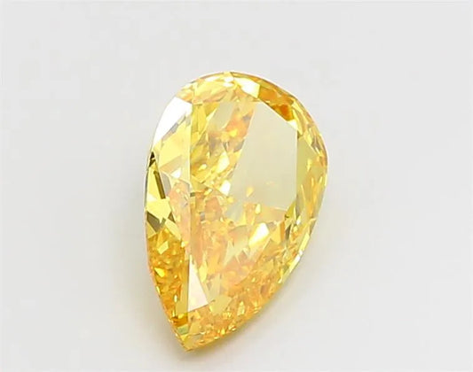 2.90ct Pear Lab Grown Diamond (Colour Fancy Vivid Yellow, Clarity VS1, IGI Certified)