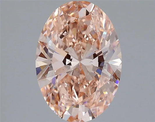 3.01ct Oval Lab Grown Diamond (Colour Fancy Intense Pink, Clarity VS1, IGI Certified)