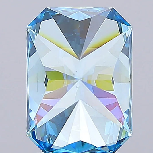 3.05ct Radiant Lab Grown Diamond (Colour Fancy Vivid Blue, Clarity VS1, IGI Certified)