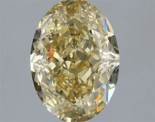 3.06ct Oval Lab Grown Diamond (Colour Fancy Yellow, Clarity VVS2, IGI Certified)