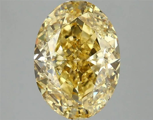 3.09ct Oval Lab Grown Diamond (Colour Fancy Vivid Yellow, Clarity VS2, IGI Certified)