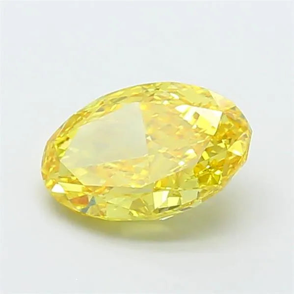 3.11ct Oval Lab Grown Diamond (Colour Fancy Vivid Yellow, Clarity VS1, IGI Certified)