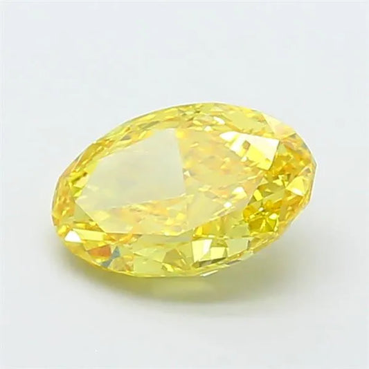 3.11ct Oval Lab Grown Diamond (Colour Fancy Vivid Yellow, Clarity VS1, IGI Certified)