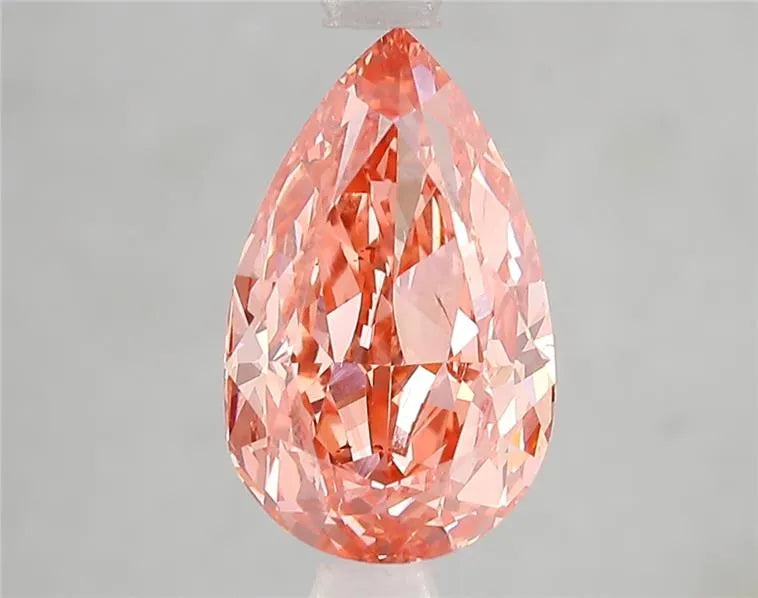 3.11ct Pear Lab Grown Diamond (Colour Fancy Vivid Red, Clarity VS2, IGI Certified)